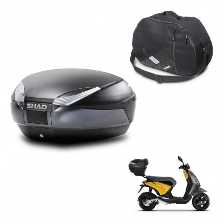 SHAD Baul SH48 + soporte montaje bolsa interna DARK GREY PREMIUM KIT-445826