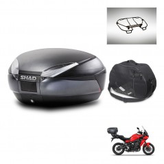 SHAD Baul SH48 + soporte montaje accesorios DARK GREY PREMIUM KIT-445846