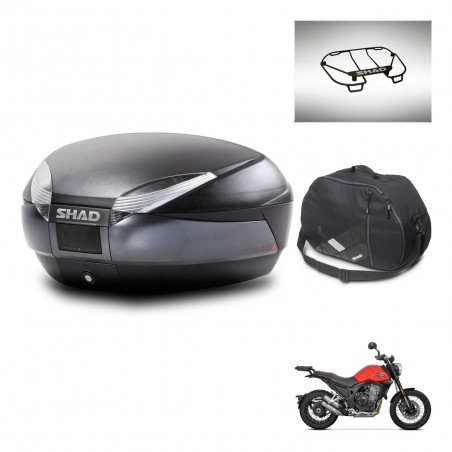 SHAD Baul SH48 + soporte montaje accesorios DARK GREY PREMIUM KIT-445854