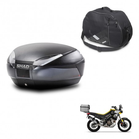 SHAD Baul SH48 + soporte montaje bolsa interna DARK GREY PREMIUM KIT-445858