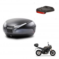 SHAD Trunk SH48 + mounting bracket brake light DARK GREY PREMIUM KIT-445865