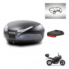 SHAD Baul SH48 + soporte montaje accesorios DARK GREY PREMIUM KIT-445869