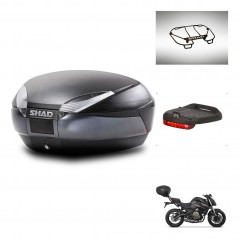 SHAD Baul SH48 + soporte montaje accesorios DARK GREY PREMIUM KIT-445909