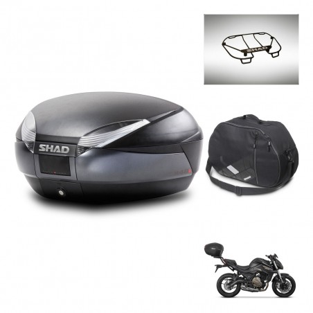 SHAD Baul SH48 + soporte montaje accesorios DARK GREY PREMIUM KIT-445910
