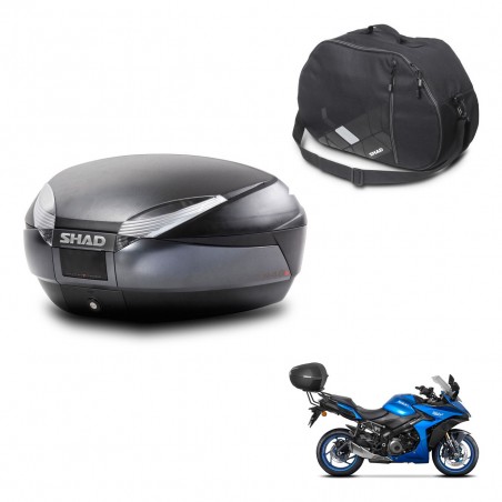 SHAD Baul SH48 + soporte montaje bolsa interna DARK GREY PREMIUM KIT-445922