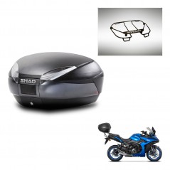 SHAD SH48 trunk + mounting bracket upper grill DARK GREY PREMIUM KIT-445924