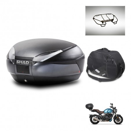 SHAD Baul SH48 + soporte montaje accesorios DARK GREY PREMIUM KIT-445934