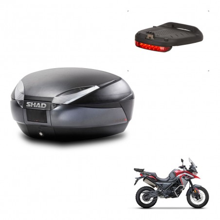 SHAD Baul SH48 + soporte montaje luz de freno DARK GREY PREMIUM KIT-445937