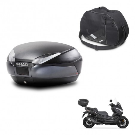 SHAD Baul SH48 + soporte montaje bolsa interna DARK GREY PREMIUM KIT-445954