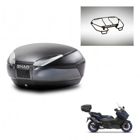 SHAD Baul SH48 + soporte montaje parrilla superior DARK GREY PREMIUM KIT-445972