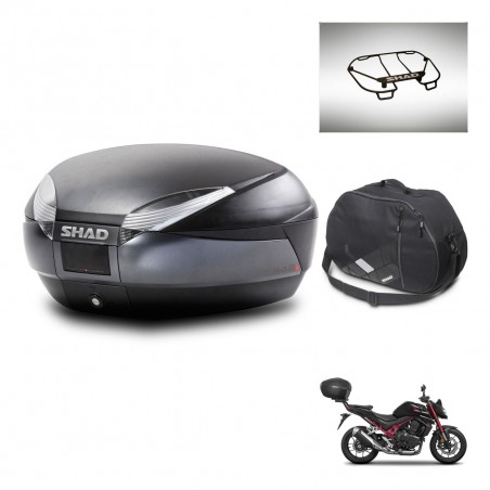 SHAD Baul SH48 + soporte montaje accesorios DARK GREY PREMIUM KIT-445998