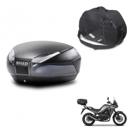 SHAD Baul SH48 + soporte montaje bolsa interna DARK GREY PREMIUM KIT-446002