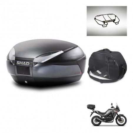 SHAD Baul SH48 + soporte montaje accesorios DARK GREY PREMIUM KIT-446006