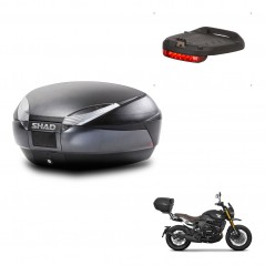 SHAD Trunk SH48 + mounting bracket brake light DARK GREY PREMIUM KIT-446009