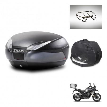 SHAD Baul SH48 + soporte montaje accesorios DARK GREY PREMIUM KIT-446022