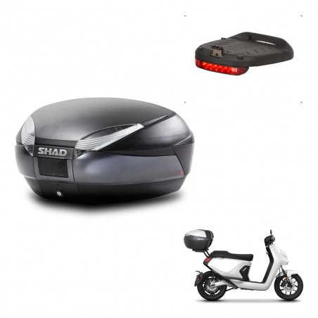 SHAD Baul SH48 + soporte montaje luz de freno DARK GREY PREMIUM KIT-446025