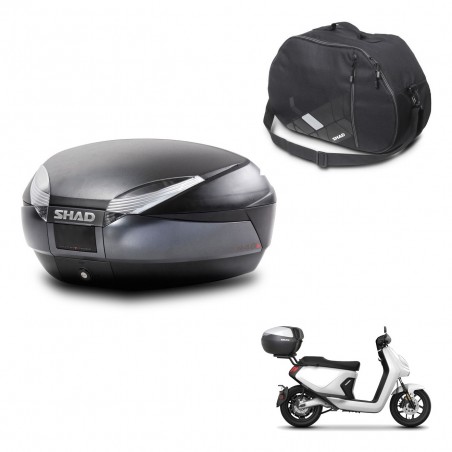 SHAD Baul SH48 + soporte montaje bolsa interna DARK GREY PREMIUM KIT-446026