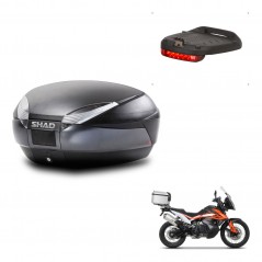 SHAD Trunk SH48 + mounting bracket brake light DARK GREY PREMIUM KIT-446073