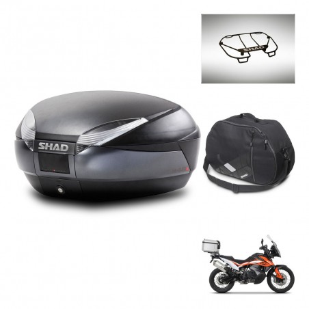 SHAD Baul SH48 + soporte montaje accesorios DARK GREY PREMIUM KIT-446078