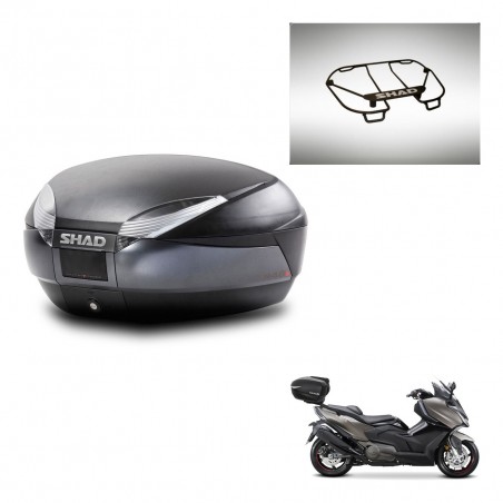 SHAD SH48 trunk + mounting bracket upper grill DARK GREY PREMIUM KIT-446100