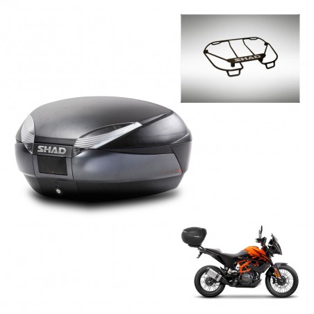 SHAD SH48 trunk + mounting bracket upper grill DARK GREY PREMIUM KIT-446108