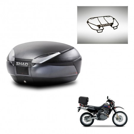 SHAD Baul SH48 + soporte montaje parrilla superior DARK GREY PREMIUM KIT-446124