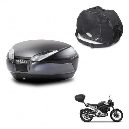 SHAD Baul SH48 + soporte montaje bolsa interna DARK GREY PREMIUM KIT-446130