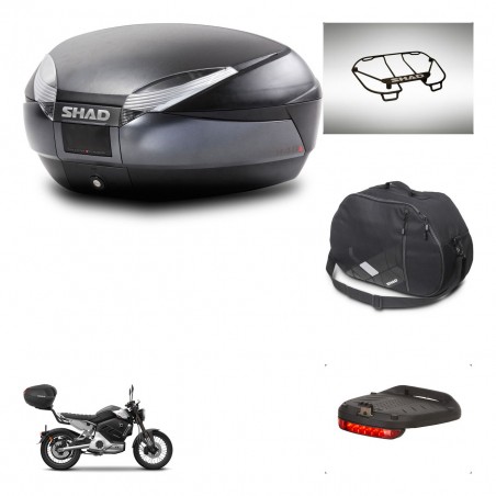 SHAD Baul SH48 + soporte montaje accesorios DARK GREY PREMIUM KIT-446135