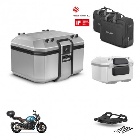 SHAD Baul trasero + soporte montaje parrilla accesorios KIT-448786