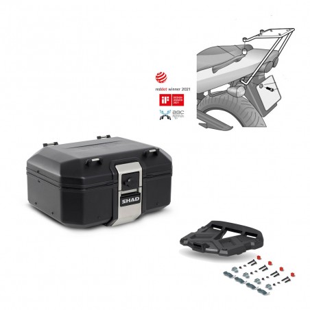 SHAD Rear trunk + grill mounting bracket TR37 TERRA BLACK EDITION KIT-449126