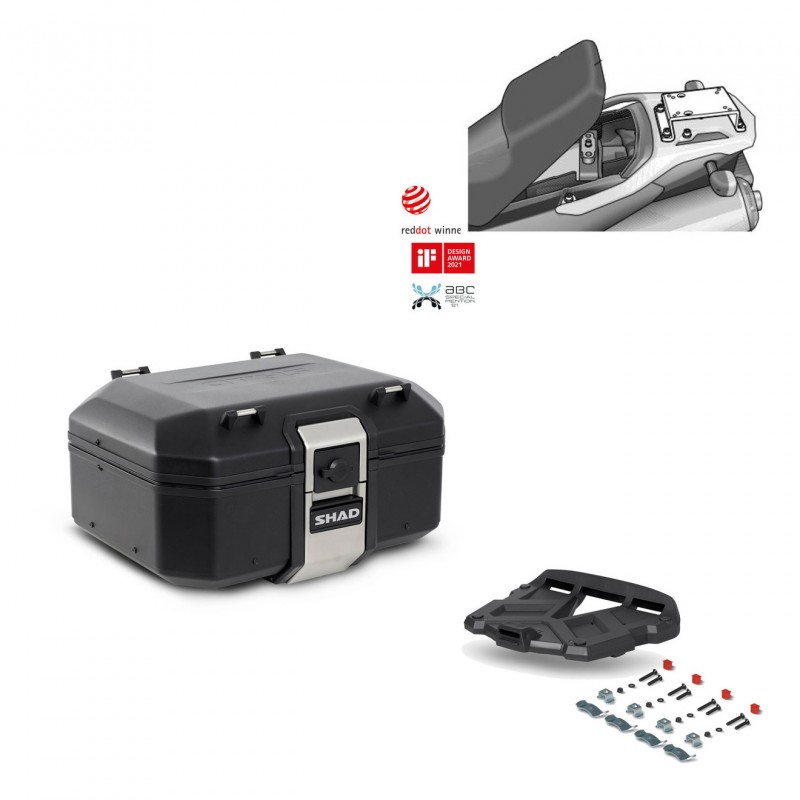 SHAD Rear trunk + grill mounting bracket TR37 TERRA BLACK EDITION KIT-449156