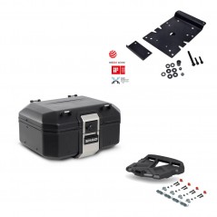 SHAD Baul trasero + parrilla soporte montaje TR37 TERRA BLACK EDITION KIT-449180