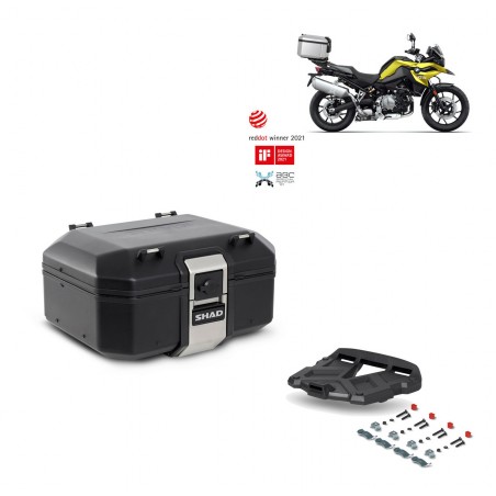 SHAD Baul trasero + parrilla soporte montaje TR37 TERRA BLACK EDITION KIT-449318