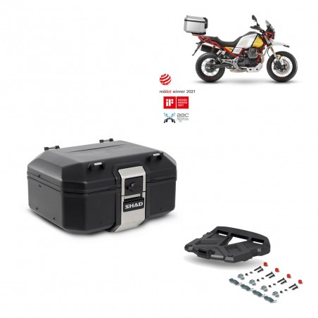 SHAD Baul trasero + parrilla soporte montaje TR37 TERRA BLACK EDITION KIT-449366