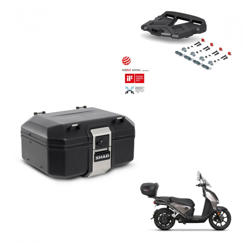 SHAD Rear trunk + mounting bracket grill TR37 TERRA BLACK EDITION KIT-449398