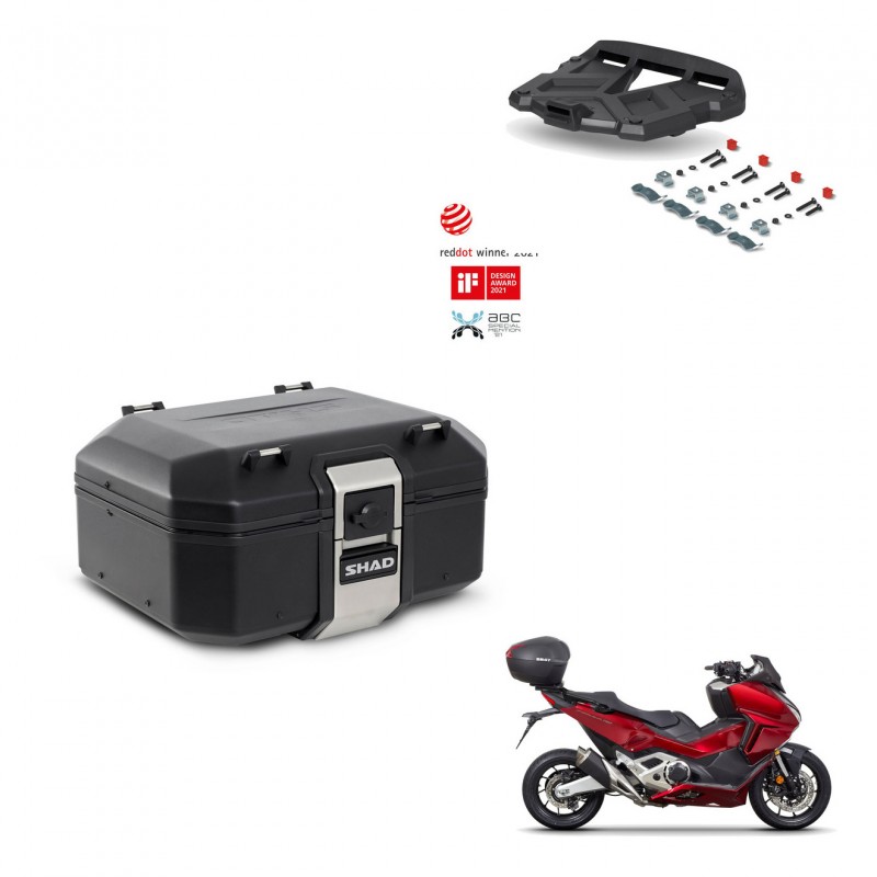 SHAD Rear trunk + mounting bracket grill TR37 TERRA BLACK EDITION KIT-449410