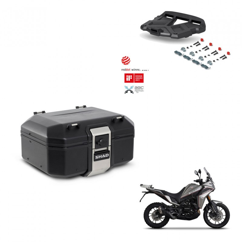 SHAD Rear trunk + mounting bracket grill TR37 TERRA BLACK EDITION KIT-449414