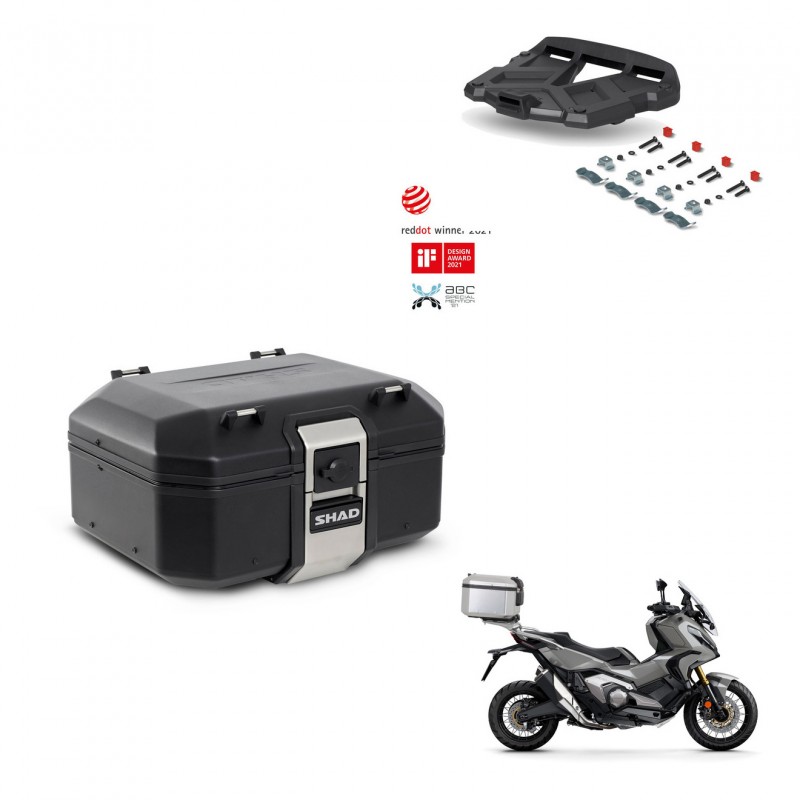 SHAD Rear trunk + mounting bracket grill TR37 TERRA BLACK EDITION KIT-449416