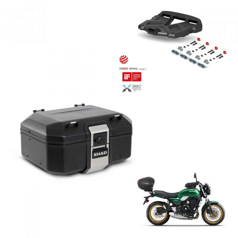 SHAD Rear trunk + mounting bracket grill TR37 TERRA BLACK EDITION KIT-449420