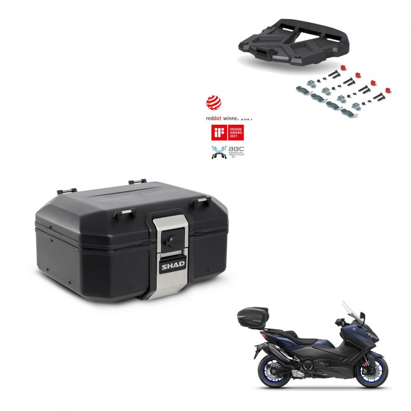 SHAD Rear trunk + mounting bracket grill TR37 TERRA BLACK EDITION KIT-449466