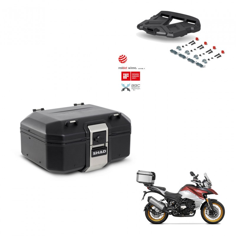 SHAD Rear trunk + mounting bracket grill TR37 TERRA BLACK EDITION KIT-449482