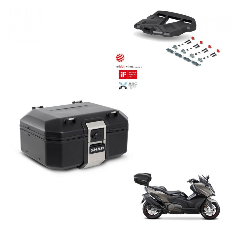 SHAD Rear trunk + mounting bracket grill TR37 TERRA BLACK EDITION KIT-449498