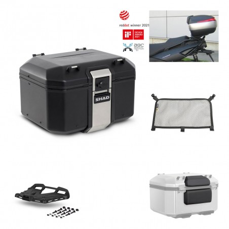 SHAD Baul trasero + parrilla soporte montaje accesorios TR48 TERRA BLACK EDITION KIT-449521