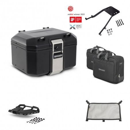 SHAD Baul trasero + parrilla soporte montaje accesorios TR48 TERRA BLACK EDITION KIT-449593