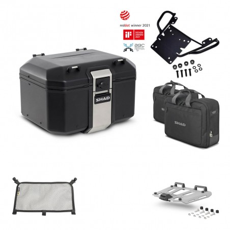 SHAD Baul trasero + parrilla soporte montaje accesorios TR48 TERRA BLACK EDITION KIT-449631