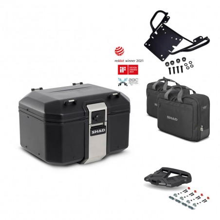 SHAD Baul trasero + parrilla soporte montaje accesorios TR48 TERRA BLACK EDITION KIT-449644