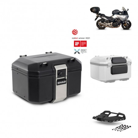 SHAD Baul trasero + parrilla soporte montaje accesorios TR48 TERRA BLACK EDITION KIT-449657