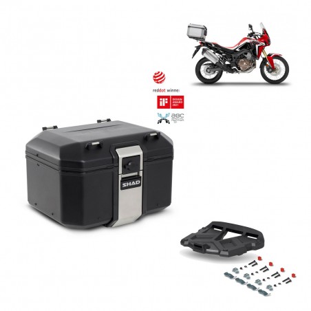 SHAD Baul trasero + parrilla soporte montaje TR48 TERRA BLACK EDITION KIT-449671