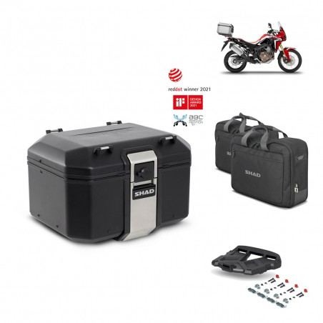 SHAD Baul trasero + parrilla soporte montaje accesorios TR48 TERRA BLACK EDITION KIT-449690
