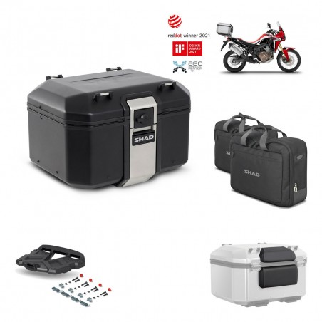 SHAD Baul trasero + parrilla soporte montaje accesorios TR48 TERRA BLACK EDITION KIT-449691